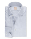 Regular Fit Twill Hemd in Lichtgrijs