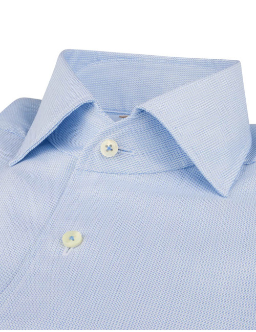 Regular Fit Twill Hemd in Blauw