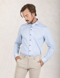 Modern Fit Hemd – Knitted Featherweight met Four Way Stretch