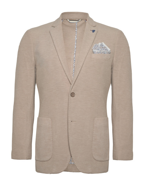 Modern Fit Blazer in Beige – Lichtgewicht met Comfortstretch