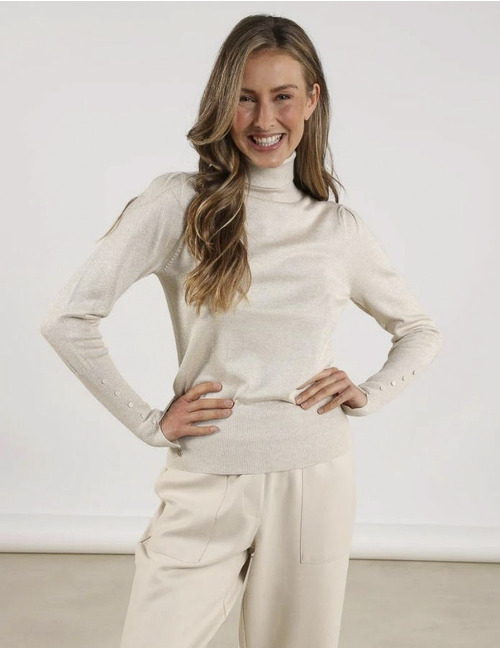 Nukus lange mouw pull beige