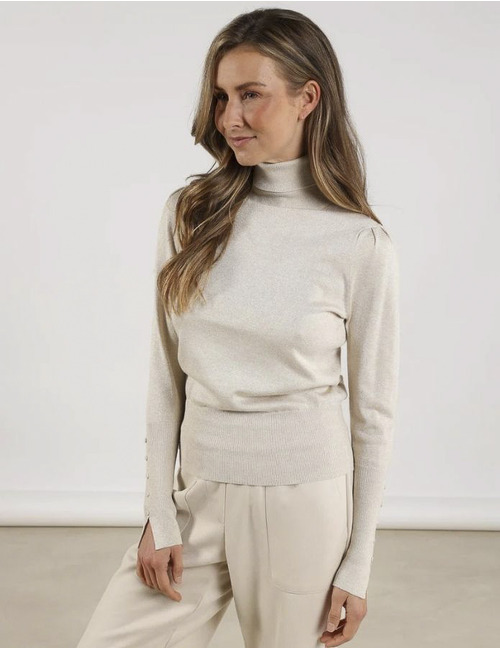 Nukus lange mouw pull beige