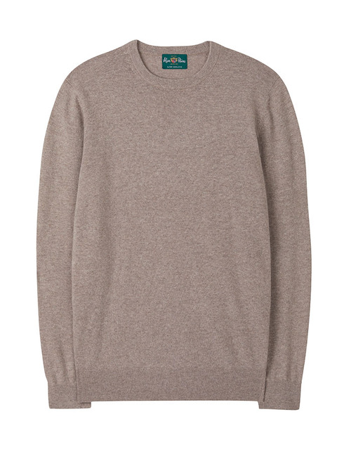  Geelong Wool Jumper in Beige Mus – Regular Fit
