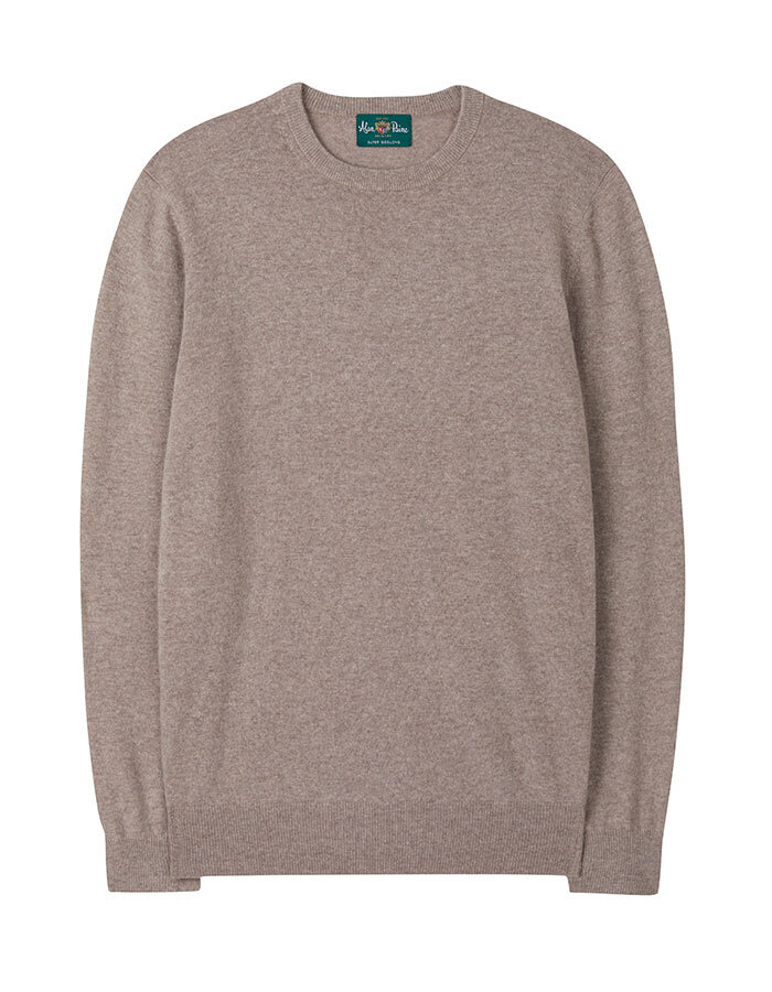  Geelong Wool Jumper in Beige Mus – Regular Fit