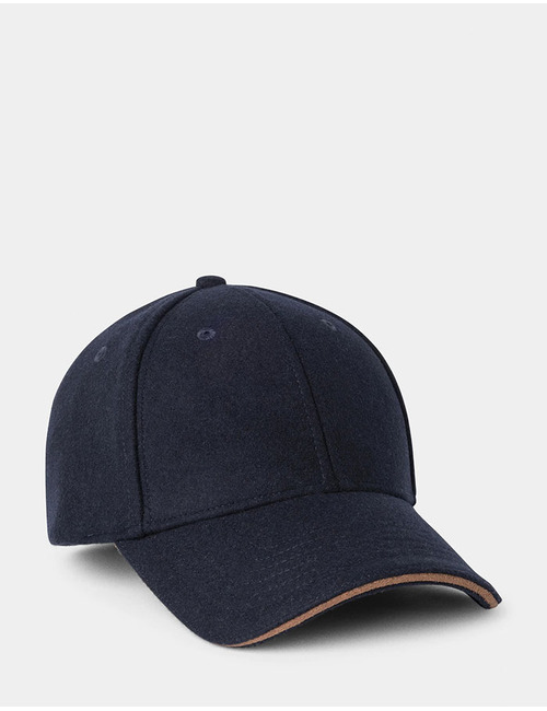 Flannel Cap in Navy