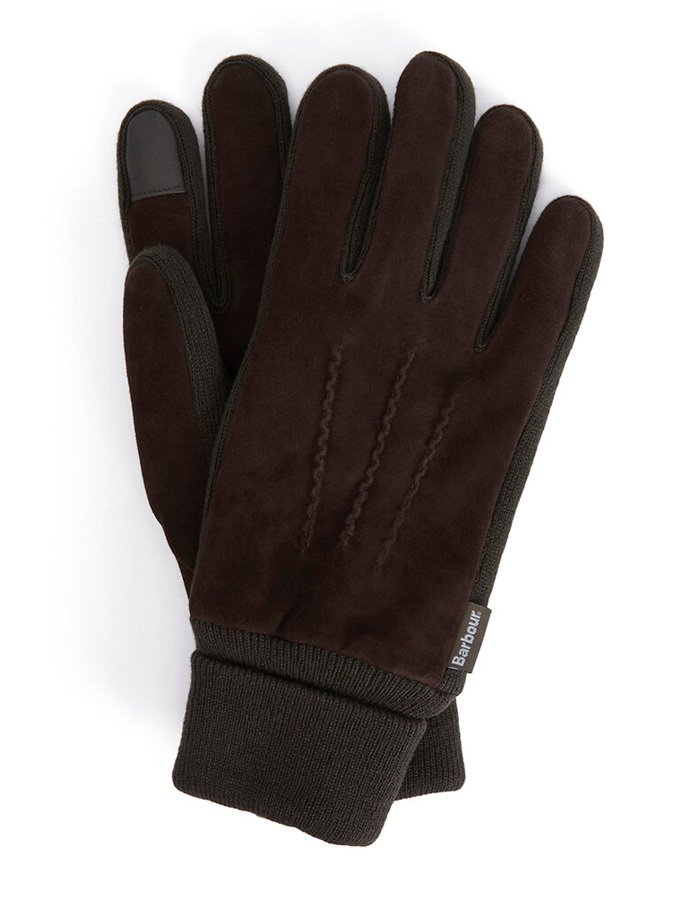 Suède Touchscreen Handschoenen in Donkerbruin 