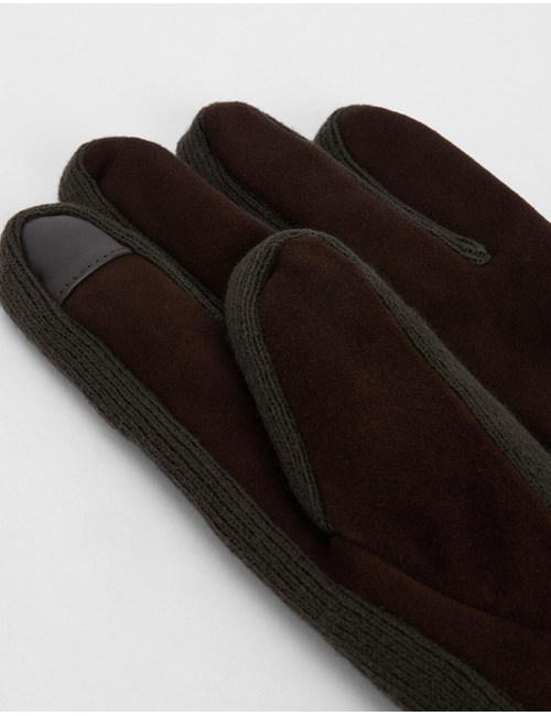 Suède Touchscreen Handschoenen in Donkerbruin 