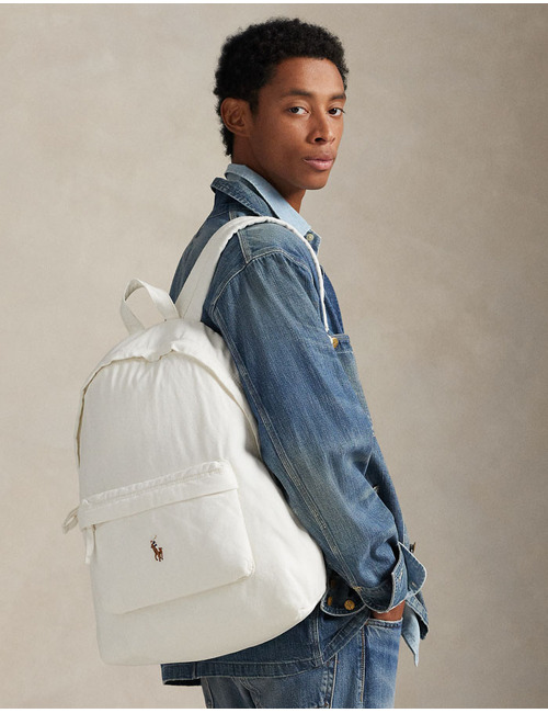 Canvas Backpack in Parchment Cream