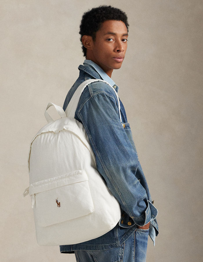 Canvas Backpack in Parchment Cream
