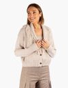 Due Amanti lange mouw gilet beige