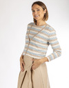 Leo & Ugo twinset gilet blauw