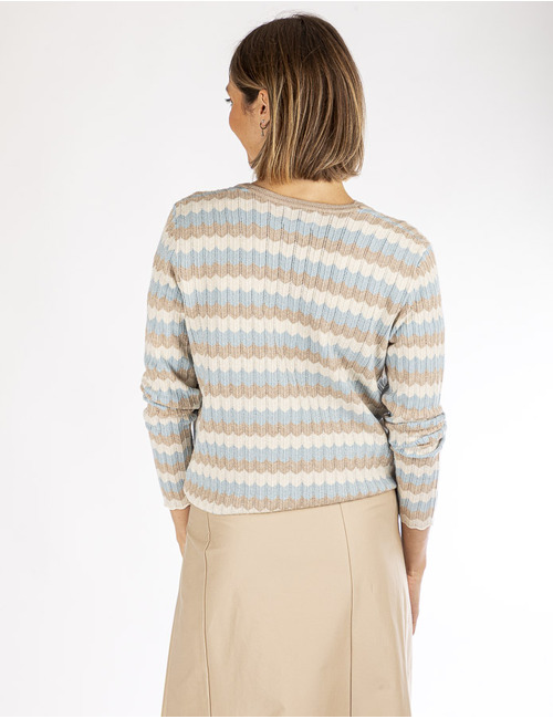 Leo & Ugo twinset gilet blauw