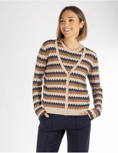 Leo & Ugo twinset gilet navy