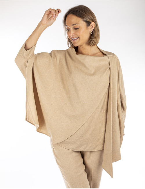 Oscar The Collection poncho ecru