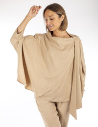 Oscar The Collection poncho ecru