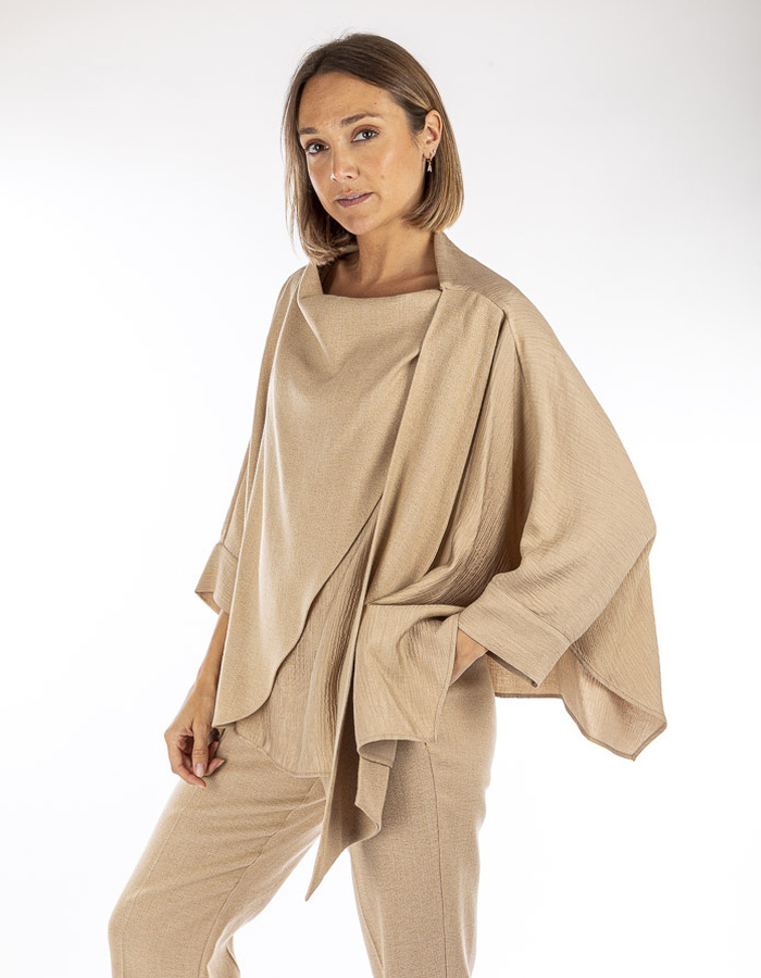 Oscar The Collection poncho ecru
