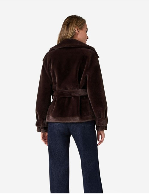 Ibana korte mantel bruin