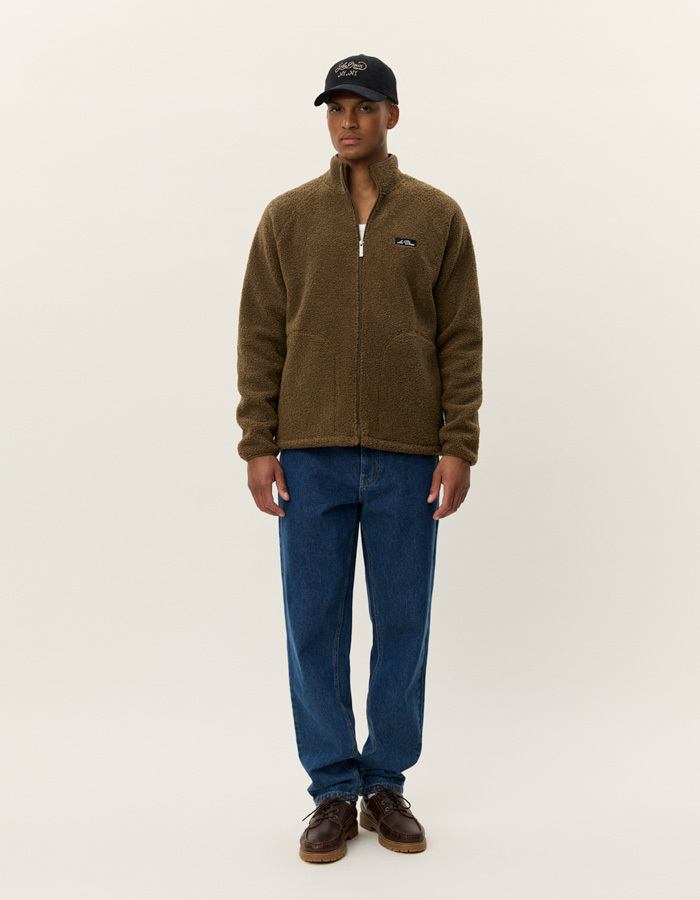 Creed Teddy Jacket in Teak Brown 