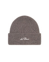 Wayne Embroidered Beanie in Mountain Grey Melange 