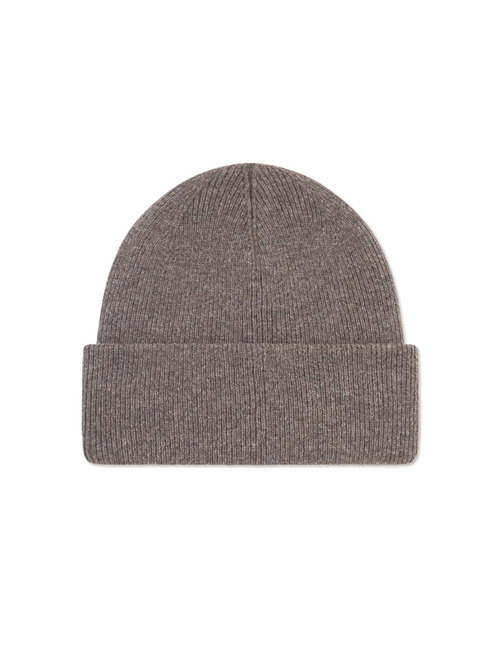 Wayne Embroidered Beanie in Mountain Grey Melange 