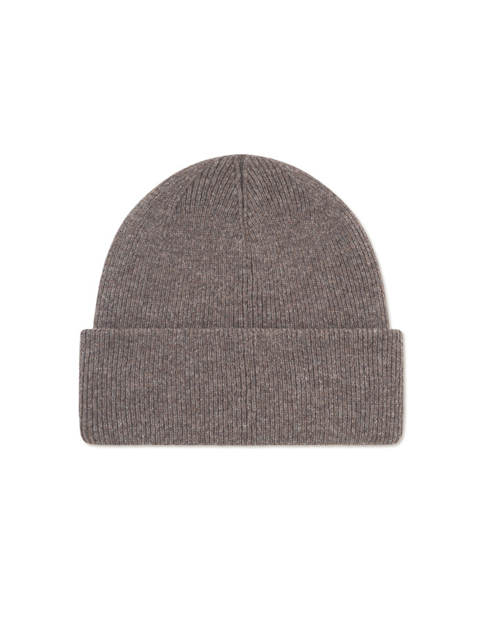 Wayne Embroidered Beanie in Mountain Grey Melange 