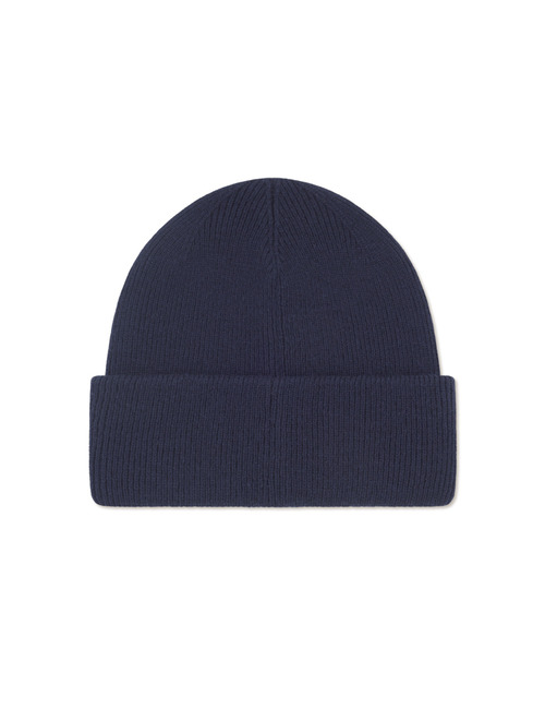 Wayne Embroidered Beanie in Dark Navy