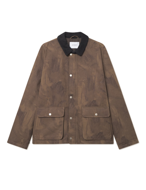 Montana Aop Cotton Jacket in Teak Brown 