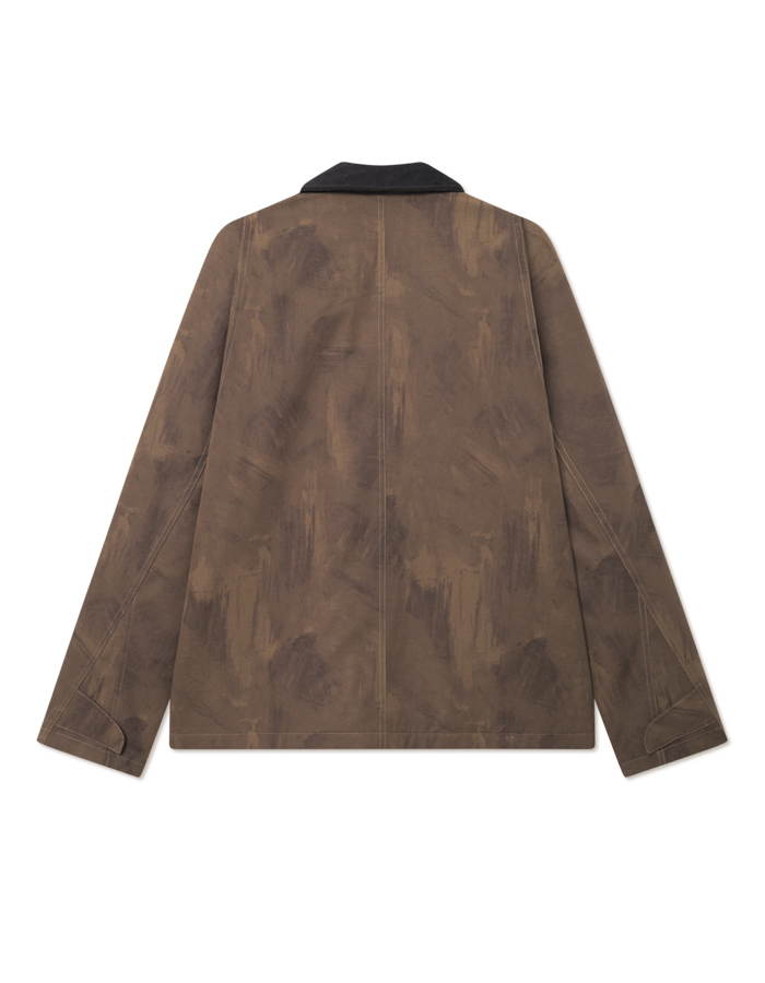 Montana Aop Cotton Jacket in Teak Brown 
