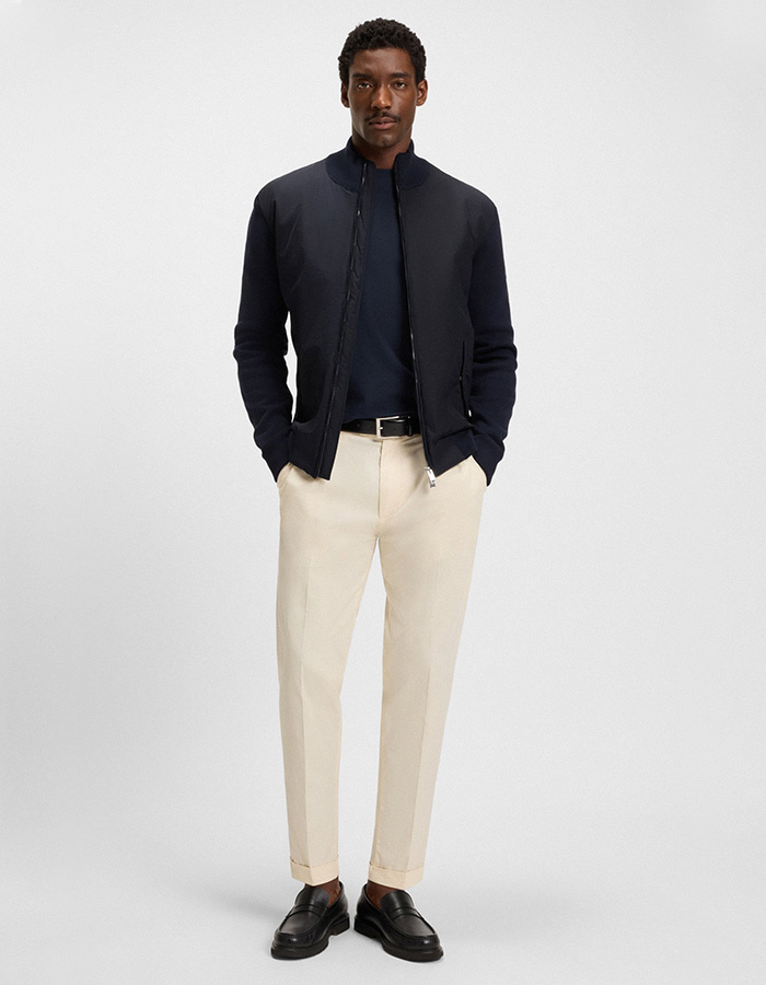 Regular Fit Hybride Jas met Double B Monogram