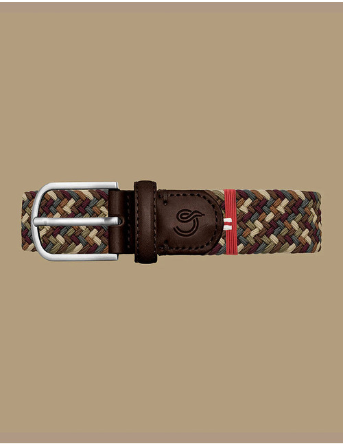 Covent Garden Gevlochten Riem in Multi Bordeaux 