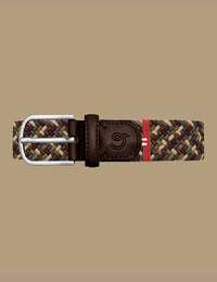 Covent Garden Gevlochten Riem in Multi Bordeaux 