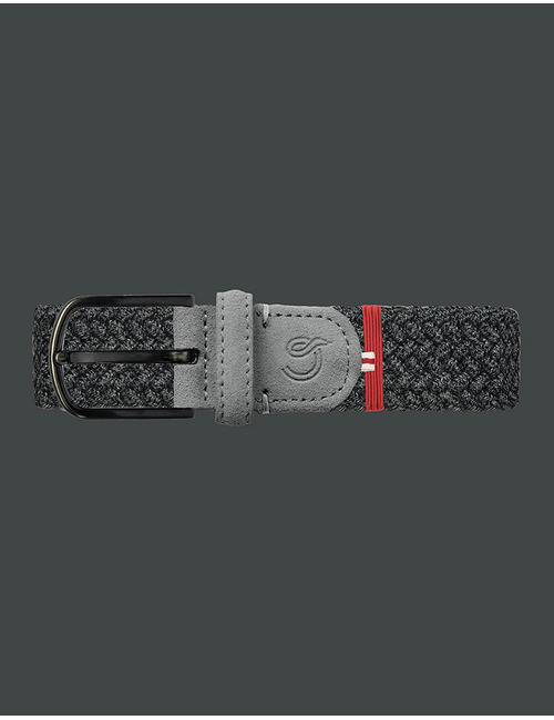 Galloway Suede Wool Effect Riem in Dark Grey
