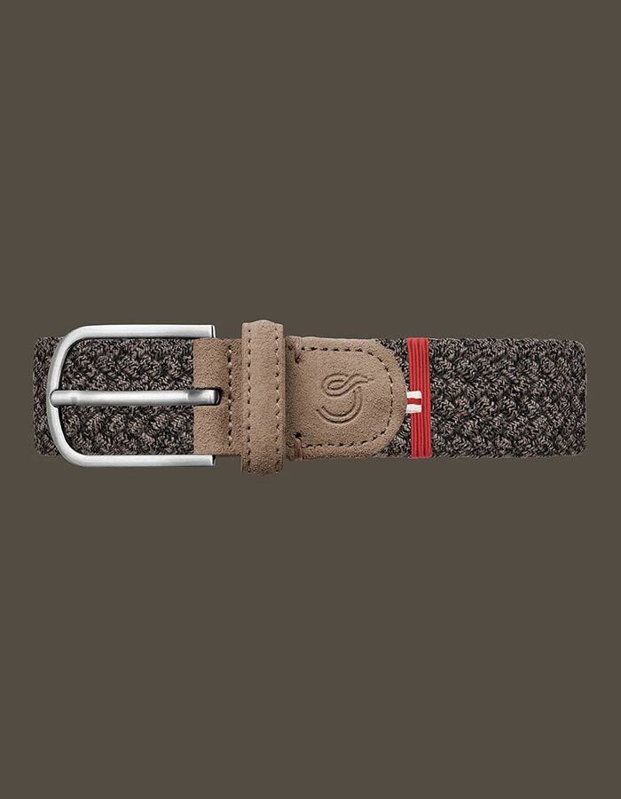 Inverness Suede WOOL EFFECT Riem in Dark Brown