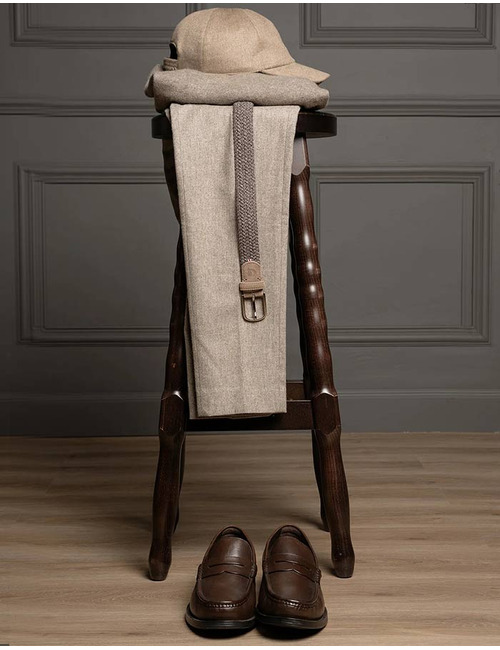 Inverness Suede WOOL EFFECT Riem in Dark Brown