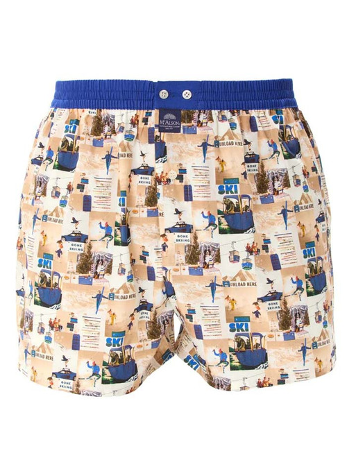 M5261 – Boxershort in Beige Après-Ski Print 