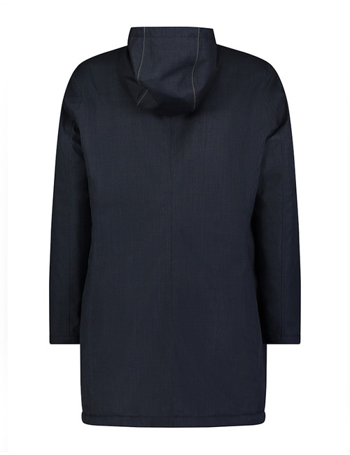 Gewatteerde jas met capuchon in Dark Blue