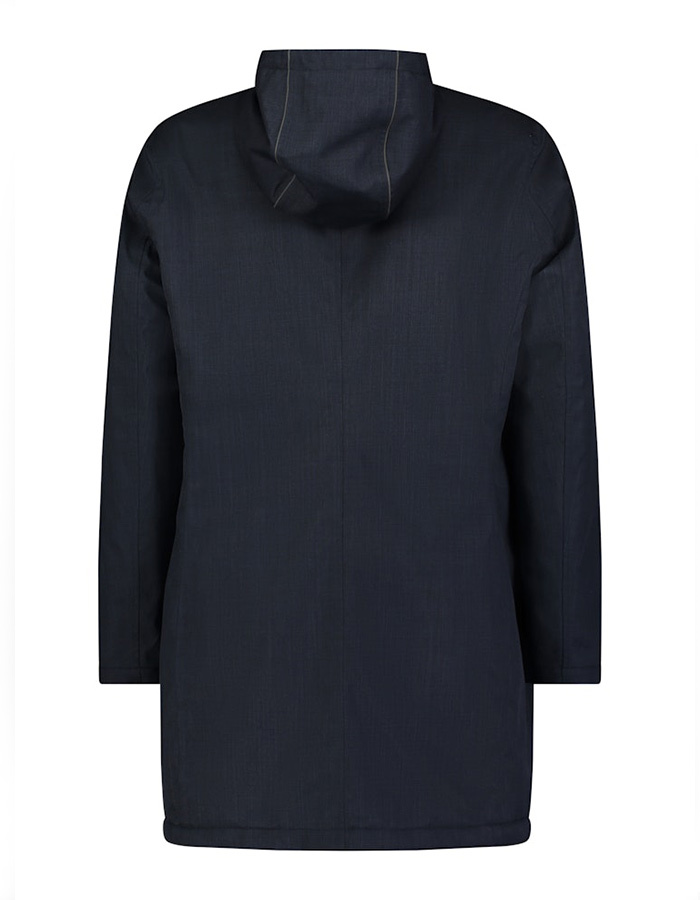 Gewatteerde jas met capuchon in Dark Blue