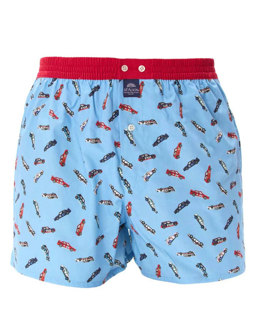 M5254 – Boxershort in Lichtblauw Racecar Print 