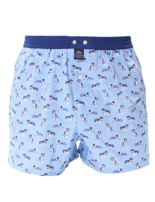M5240 – Boxershort in Lichtblauw Saint Bernard Print