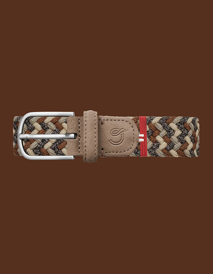 The Highlands Wool Effect Riem in Multi Brown
