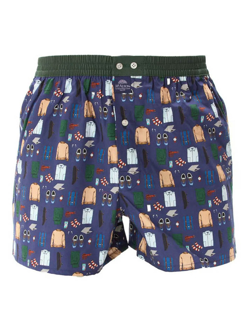 M5256 – Boxershort in Navy Modern Man Essentials Print 