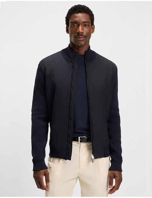 Regular Fit Hybride Jas met Double B Monogram