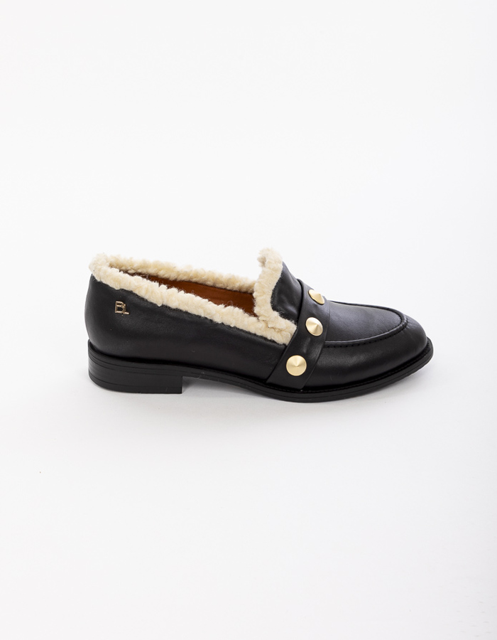 Babouche mocassin zwart