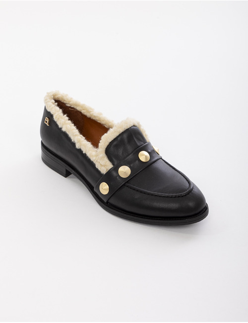 Babouche mocassin zwart
