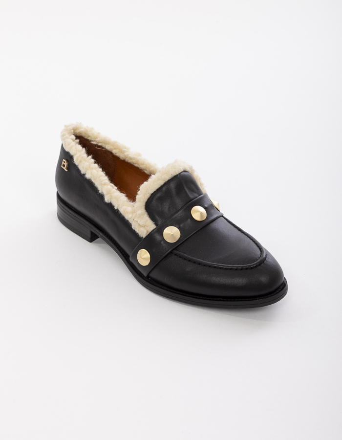 Babouche mocassin zwart