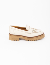 Ctwlk mocassin met hak ecru