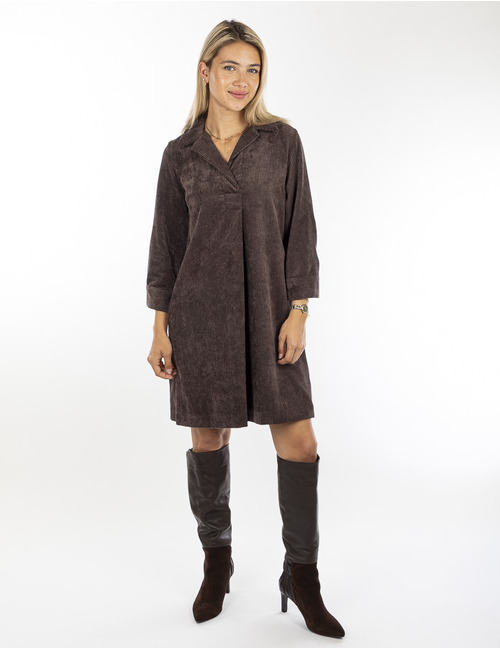 Senso midi kleed bruin