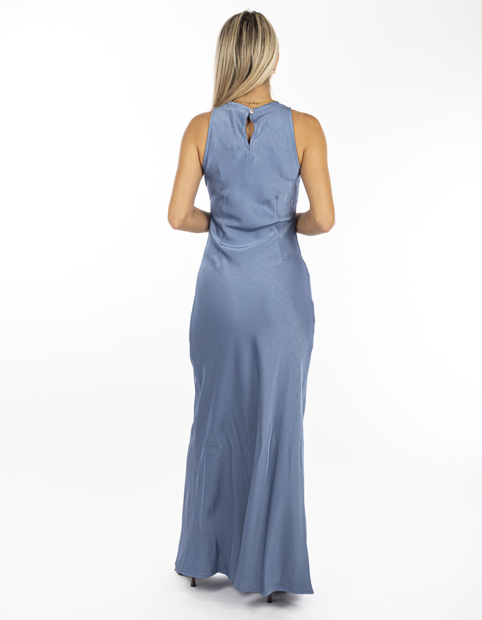 Neo Noir lang kleed blauw
