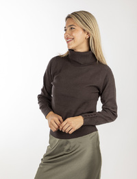 Senso lange mouw pull bruin