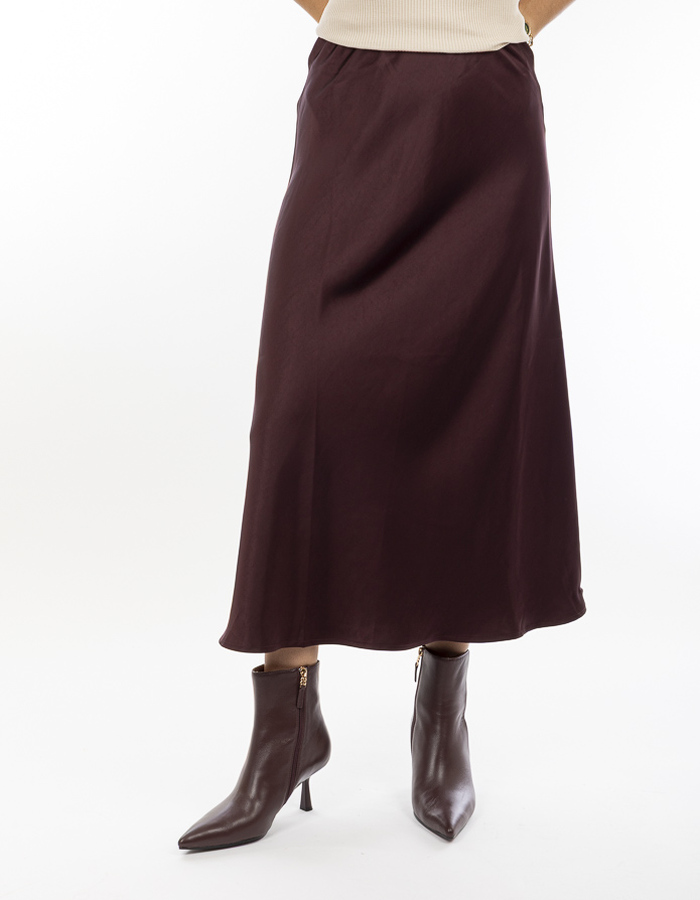 Neo Noir lange rok bordeaux